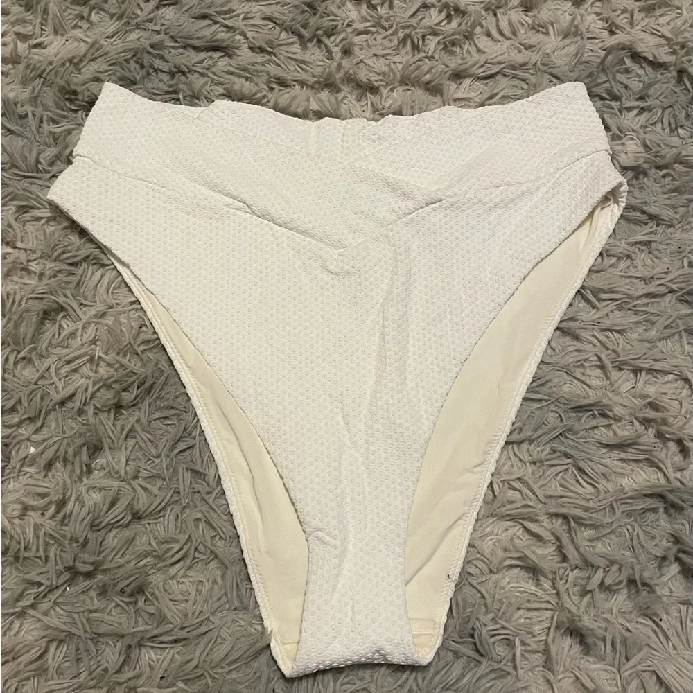 Aerie Jacquard Crossover High Cut‎ Cheeky Bikini Bottoms